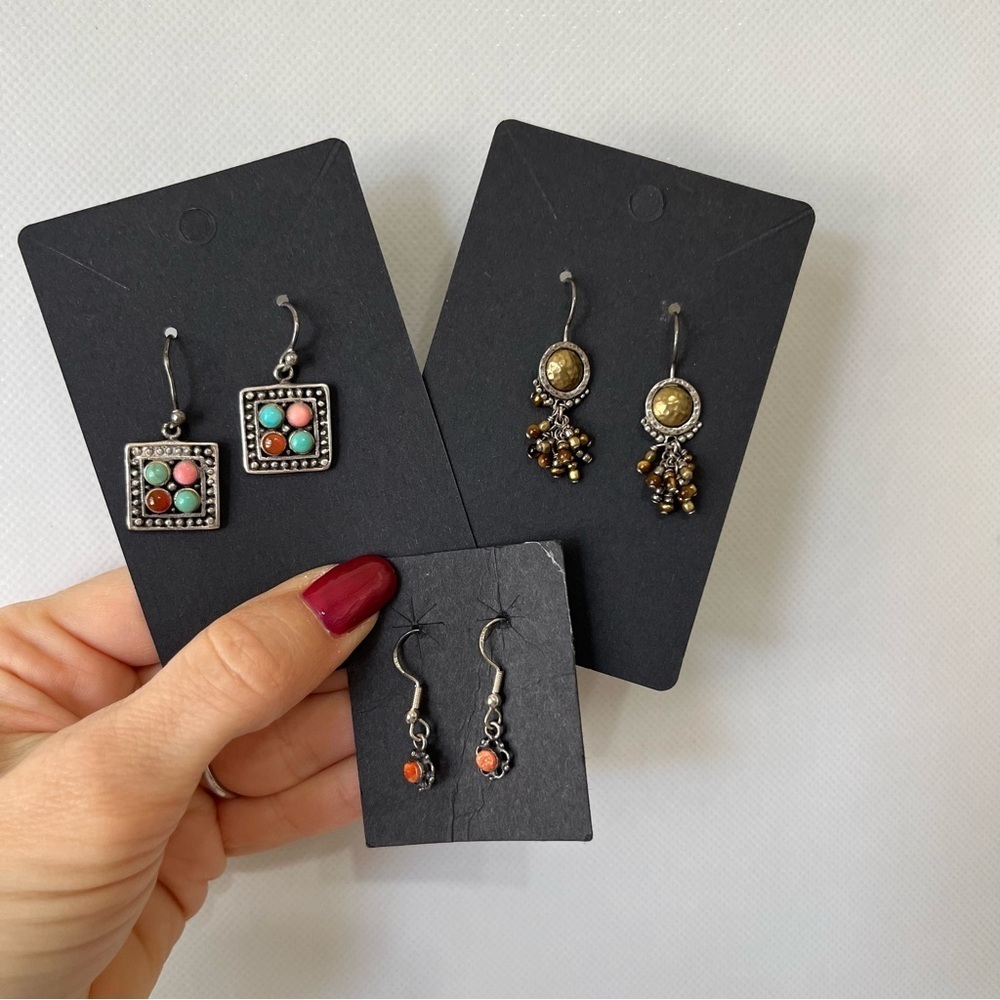 Sterling Silver Earrings Bundle of Three